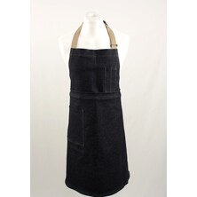Work Range Bib / Waist Combination Apron Denim 87cm X 84cm With Pen Pocket &amp; 1 Hip Pocket + Cloth Loop