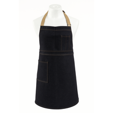 Work Range Bib / Waist Combination Apron Denim 87cm X 84cm With Pen Pocket &amp; 1 Hip Pocket + Cloth Loop