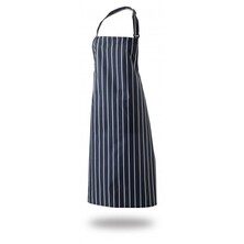 Bib Apron  Butchers Stripe 34&quot; X 33&quot; Self Neck Band