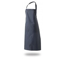 Bib Apron  Butchers Stripe 34&quot; X 39&quot; Self Neck Band