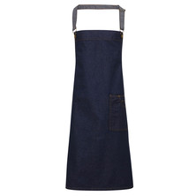 Waxed Look Denim Bib Apron 28&quot; X 34&quot;