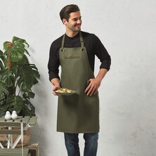 Barley Contrast Stitch Sustainable Bib Apron