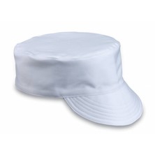 Peaked Cap White Cotton