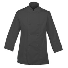 Ladies Chefs Jacket Black With Capped Studs
