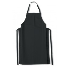 Le Chef DF76M Bib Apron Black 28&quot; x 36&quot;