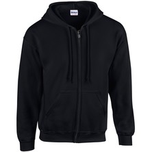 Hooded Sweatshirt Full Zip Poly/Cotton