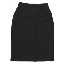 Skirt Black Straight With Lining &amp; Pocket Polyester