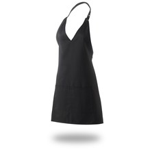 Bib Apron Ladies V Neck Black