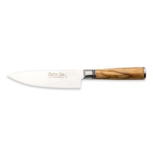 Katana Saya Olive Wood Handled Cooks Knife 15cm (KSO-14)