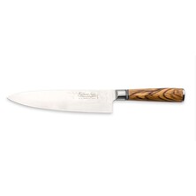 Katana Saya Olive Wood Handled Chefs Knife 20cm (KSO-17)