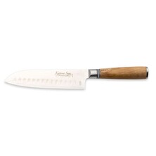 Katana Saya Olive Wood Handled Santoku Knife 18cm (KSO-02)