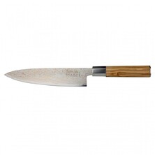Katana Flame Olive Wood Handled Chefs Knife 20cm (KFO-17)