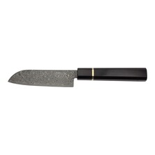 Katana Saya Smoke Ebony Wood Handled Santoku Knife 12cm (KSM-01)