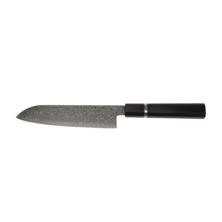 Katana Saya Smoke Ebony Wood Handled Santoku Knife 18cm (KSM-02)