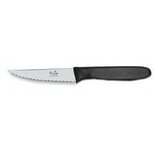 Smithfield 10cm Serrated Vegetable Knife Black Samprene Handle