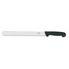 Smithfield 30cm Serrated Carver Black Samprene Handle