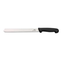 Smithfield 25cm Scalloped Slicer Black Samprene Handle