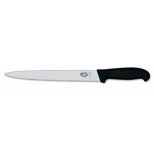 Victorinox Fibrox Handle Carving Knife Serrated Pointed 25cm