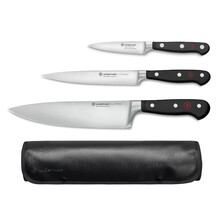 Wusthof Classic 3 Pc Knife Set With Roll