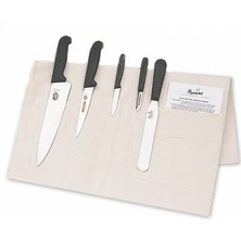 Knife Set Victorinox Medium With 20cm Deep Cooks Knife In Cotton Wallet