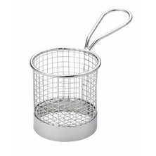 Mini Frying Basket Round Stainless Steel 7.5cm Dia