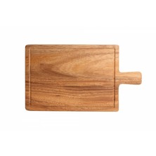 Acacia Serving/Steak Board With Handle Small 31cm X 18cm X 1cm