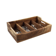 Acacia Natural Cutlery Tray 48.5cm X 31.4cm X 13cm