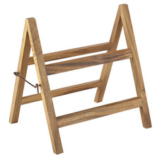 Acacia Wood Folding Display Stand 38cm X 30cm X 40cm