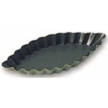 Patty Tin / Barquette / Boat Mould Oval Non-Stick   85mm X 35mm Fluted