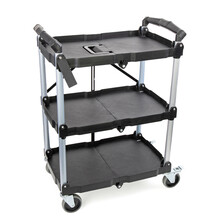 Folding Catering Trolley 3 Tier 45cm X 20cm X 106cm