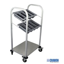 Cutlery &amp; Condiment Trolley 675mm (w) X 520mm (d) X 1174mm (h) Epoxy Finish