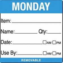 Removable Food Rotation Label (Roll 500) Monday