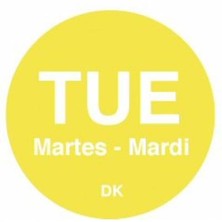 Day Of The Week Labels Tuesday/Yellow