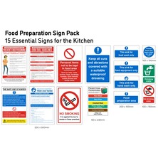 Hygiene Sign Catering Pack Food Preparation