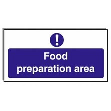Food Hygiene Sign Food Preparation Area