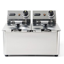 Hendi Twin Tank Electric Fryer 2 X 4ltr - 47cm (w) X 42cm (d) X 33cm (h)