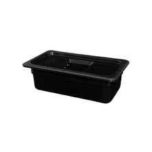 Food Pan Gastronorm Polycarbonate GN1/4 26.5cm X 16.2cm X 10cm Deep Black