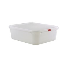 Gastronorm Food Storage Container With Lid And Colour Coded Clips GN 1/2 10cm Deep 6.8 Ltr