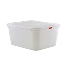 Gastronorm Food Storage Container With Lid And Colour Coded Clips GN 1/2 15cm Deep 10 Ltr