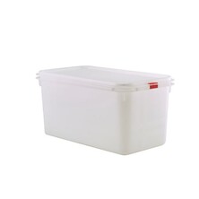 Gastronorm Food Storage Container With Lid And Colour Coded Clips GN 1/3 15cm Deep 6.5 Ltr
