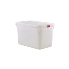 Gastronorm Food Storage Container With Lid And Colour Coded Clips GN 1/4 15cm Deep 4.5 Ltr