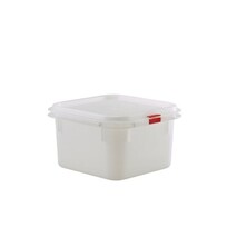 Gastronorm Food Storage Container With Lid And Colour Coded Clips GN 1/6 10cm Deep 1.9 Ltr