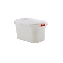 Gastronorm Food Storage Container With Lid And Colour Coded Clips GN 1/9 10cm Deep 1.1 Ltr