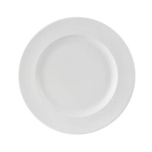 Simply White Porcelain Wide Rim Plate 25.5cm (Box Of 6)