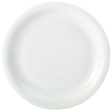 Genware Porcelain Narrow Rim Plate 22cm (Box of 6)