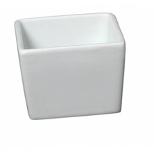 Genware Porcelain Square Dish 8.5cm X 5.5cm (Box of 6)