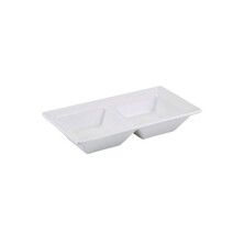 Genware Porcelain Double Dipping Dish 15cm x 8cm (Box Of 6)