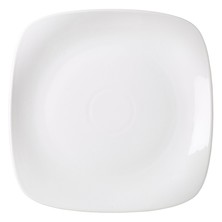 Genware Porcelain Rounded Square Plate 17cm (Box of 6)