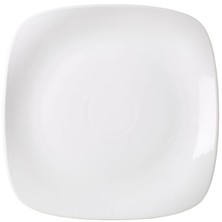 Genware Porcelain Rounded Square Plate 25cm (Box of 6)