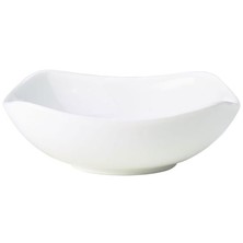 Genware Porcelain Rounded Square Bowl 17cm (Box of 6)